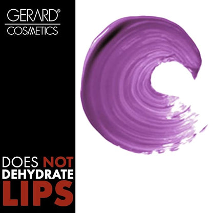 Gerard Cosmetics Color Your Smile Lip Gloss Wild Orchid | Super Pigmented Purple Lip Gloss with LED Light and Mirror | Shiny Finish | Hydrating Liquid Lip Color | Cruelty Free and Made in USA