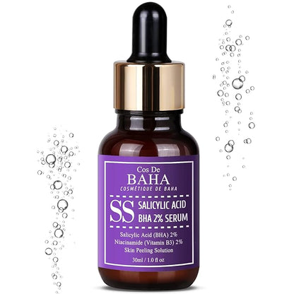 BHA 2% Pore Care Serum 30ml - Salicylic Acid Facial Serum - Gentle Exfoliating Formula - Hydrating Skin Texture Improvement - Blackhead Care - All Skin Types, 1 Fl Oz (30ml)