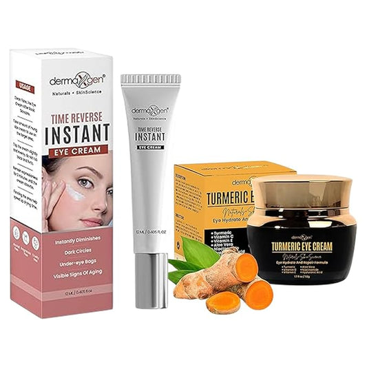 Instant Eyelift & Hydrating Eye Cream Set – Lightweight Formula with Vitamin C & Turmeric for a Refreshed Under-Eye Look