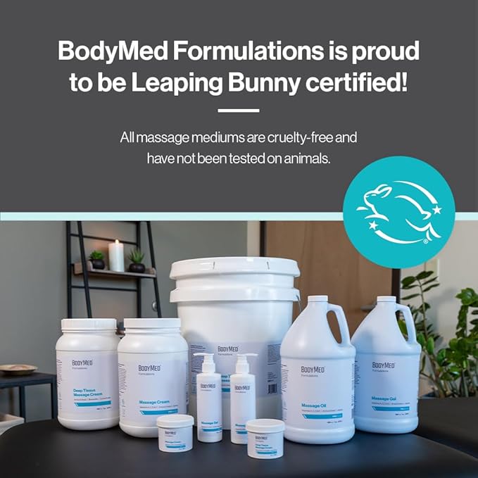 BodyMed Formulations Massage Cream, 4 oz. – Fragrance-Free, All-Natural Lotion for Massage Therapy – Leaping Bunny Certified – with Arnica Extract & Jojoba – Non-Staining, & Paraben Free