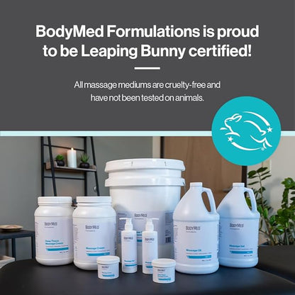 BodyMed Formulations Deep Tissue Massage Cream, 1 gal. – Fragrance-Free, All-Natural Lotion for Massage Therapy – Leaping Bunny Certified – with Arnica Extract & Jojoba – Non-Staining, & Paraben Free