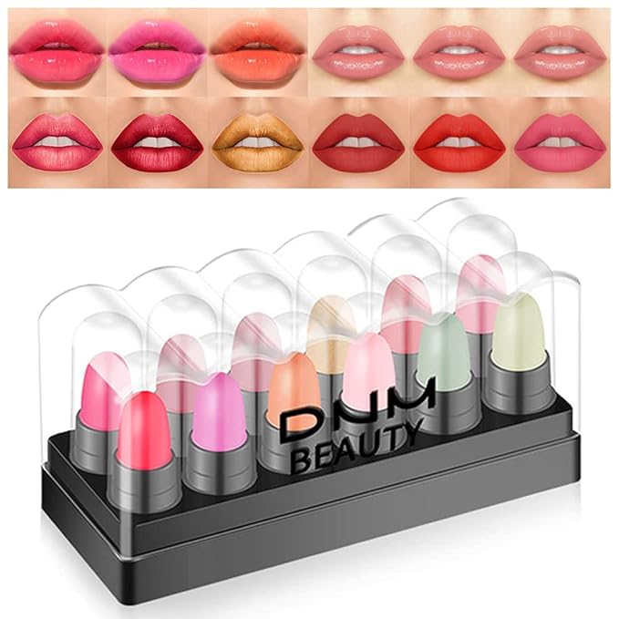 12Pcs Capsule Pills Lipstick Mini Lip Stick Packs 3G
