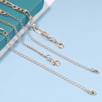 Vintage Layered Cross Necklace Choker Gold