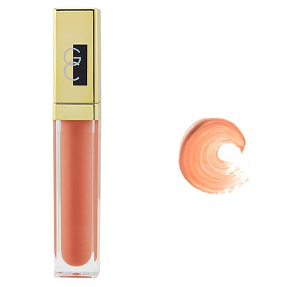 Gerard Cosmetics x Lyrica Anderson Light 'Em Up Lip Gloss - Navel | Super Pigmented Peach Lip Gloss | Moisturizing Lip Gloss with Mirror and LED Light | Cruelty Free & Made in USA