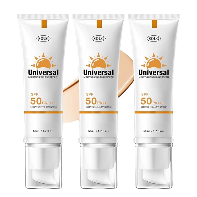 Tinted Sunscreen For Face SPF 50, Universal Protector Solar 50 Face Sunscreen Moisturizer, No Sticky, Hydrating travel size Sunscreen, 50ml (1, Tinted)