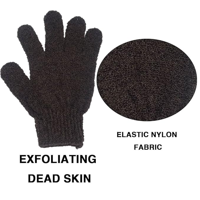 4 Pack Self Tanning Mitt Applicator Kit, with Self Tanner Mitt, Self Tan Back Applicator, Exfoliating Glove, Flat Top Face Tanner Brush, Tan mit for Self Sunless Tanner (brown)