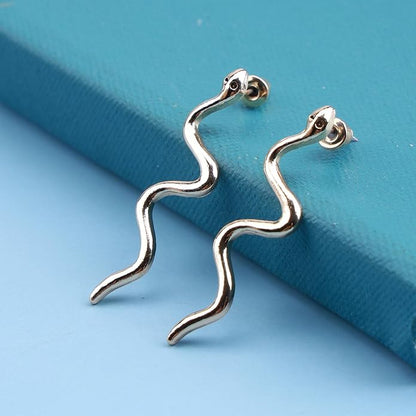 Vintage Snake Dangle Earrings Punk Snake