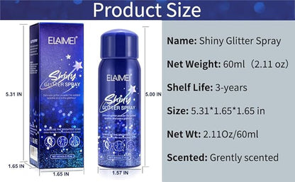 Body Glitter Spray, Glitter Spray for Hair, Body 2.11Fl Oz