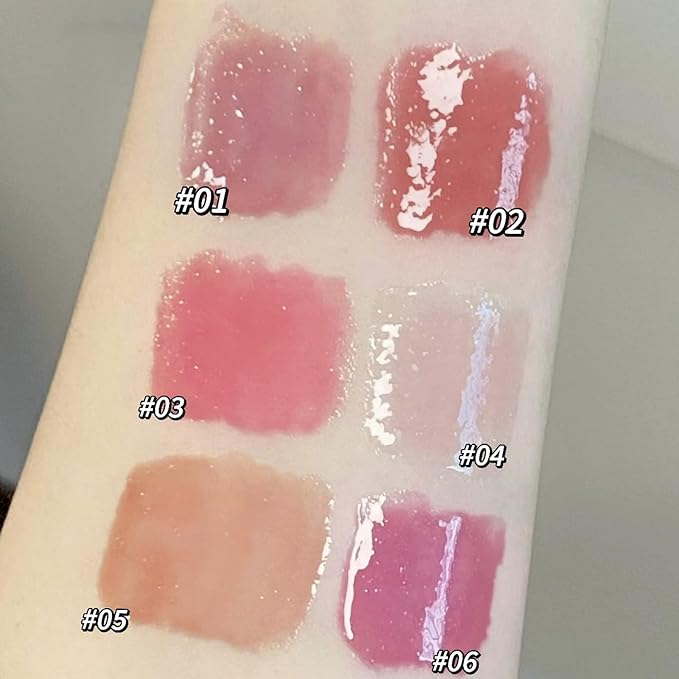 6 Colors Cute Jelly Lipstick Set, Shine Hydrating Hydrating