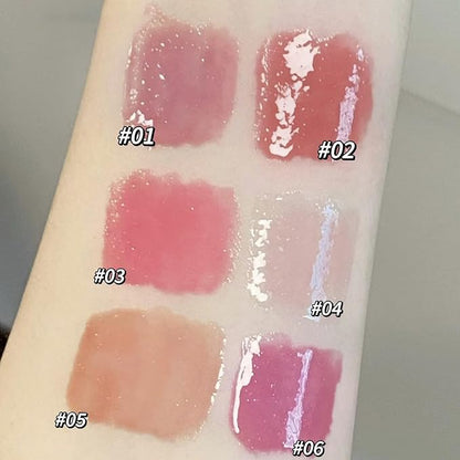 6 Colors Cute Jelly Lipstick Set, Shine Hydrating Hydrating