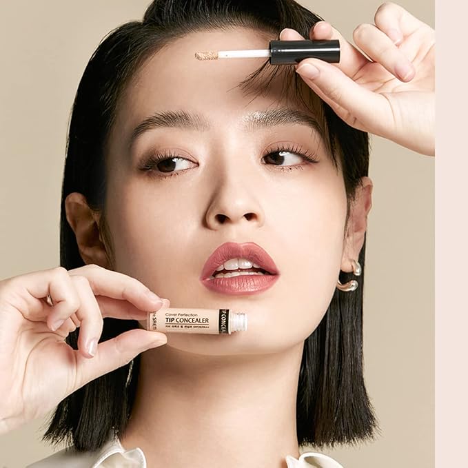 THE SAEM Cover Perfection Tip Concealer, Liquid Multi-Use Natural Beige)