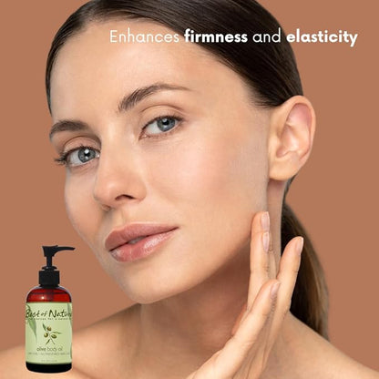 Best of Nature 100% Pure Olive Massage & Body Oil – Cold Pressed, Natural & Unscented Moisturizer for Skin, Hair & Bath, 8 fl oz