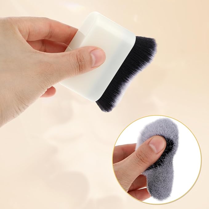 Tanning Brush For Self Tan Kabuki Foundation Brush Self Tanning Blending Brush For Makeup Self Tanner Back Applicator Body Makeup Brush For Legs Liquid Face Sunscreen Contour Blending Brush White