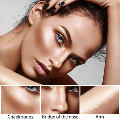 Kaely 2Pcs Cream Contour Highlighter Stick Kit,Bronzer Cheek Stick Waterproof,05+08