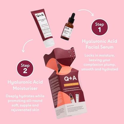 Hydrating Heroes Skincare Gift Set – A Giftset with Hyaluronic Acid Facial Serum 30ml, Daily Moisturiser 75ml for Dry, Dehydrated Skin, Vegan, Cruelty-Free, for Soft, Supple Complexion