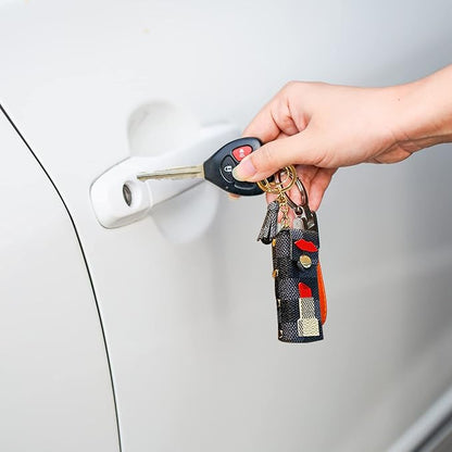 Lip Balm Holder Keychain for Women Wallet