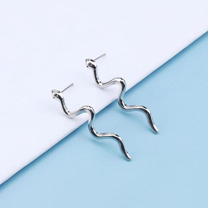 Vintage Snake Dangle Earrings Punk Snake