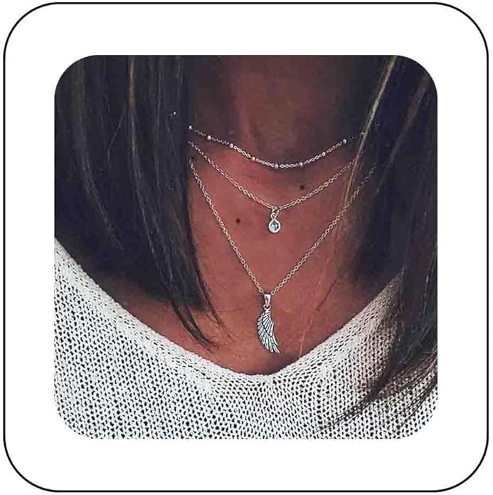 Bohemia Layered Crystal Choker Necklace Angel