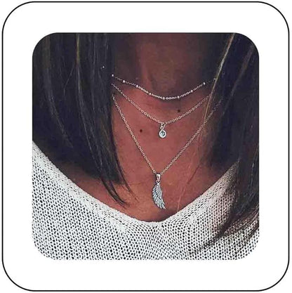 Bohemia Layered Crystal Choker Necklace Angel