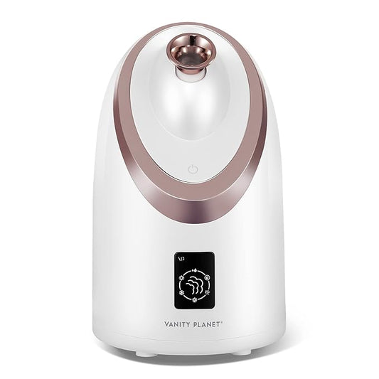 Senia Hot and Cold Facial Steamer by Vanity Planet - Detoxifying Aromatherapy Facial Steamer with Smart Steam Technology - Unclog Pores & Blackheads Cleaner Detoxifies, Cleanses & Moisturizes Skin