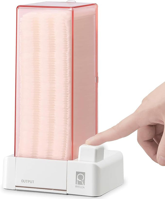 Cotton pad dispenser, press type