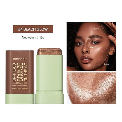 Multi-Use Makeup Blush Stick, Tinted Solid Moisturizer On-the-Go Beach Glow)