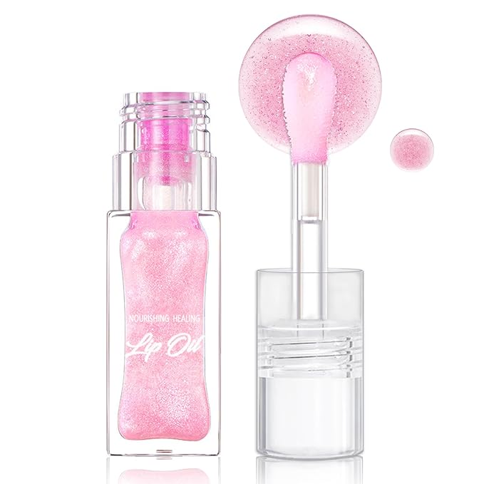 CAHIUYOA Magic Color Changing Lip Oil Tinted Lip Glow Oil Color Changing Lip Gloss Long Lasting Nourishing Lip Balm Care Shimmer Glossy Non-sticky Lip Tint Oil