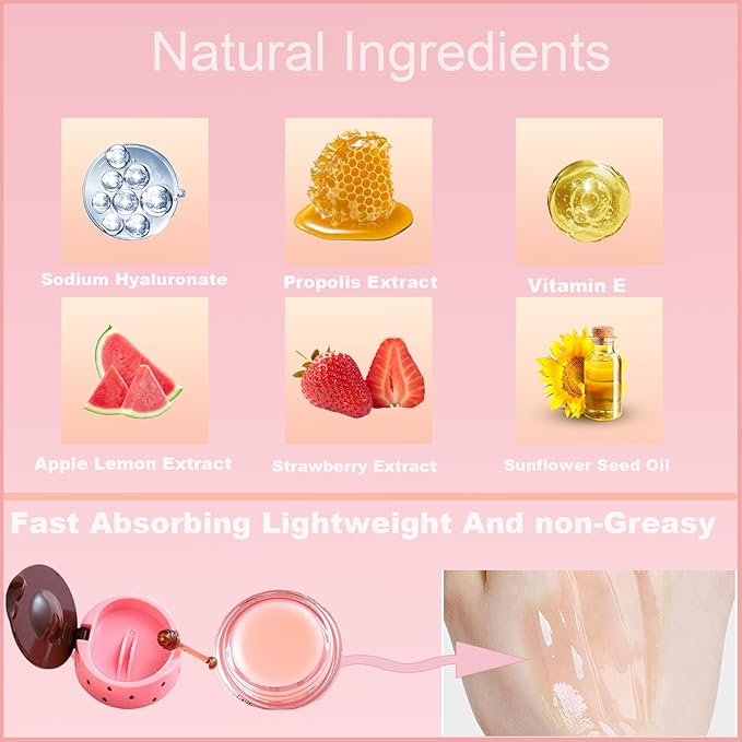 3PCS Bee Lip Balm Honey Pot,