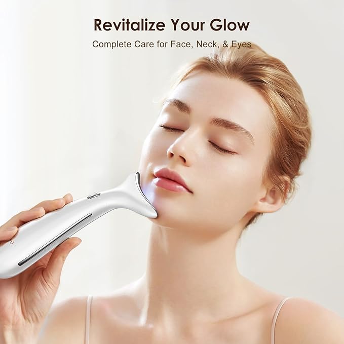 Facial and Neck Massager for Face, Neck & Eye - Skin Lifting & Firming - Wrinkle & Dark Circle Reducer - at Home Skin Care Face Sculpting Tool and Neck Massager
