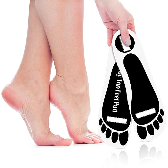 Nuenen 120 Pairs Spray Tan Feet Pads Protectors Disposable Adhesive Spray Tanning Pads Sticky for Sunless Spray Tanning Lasting Tent Protect Foot, 240 Feet