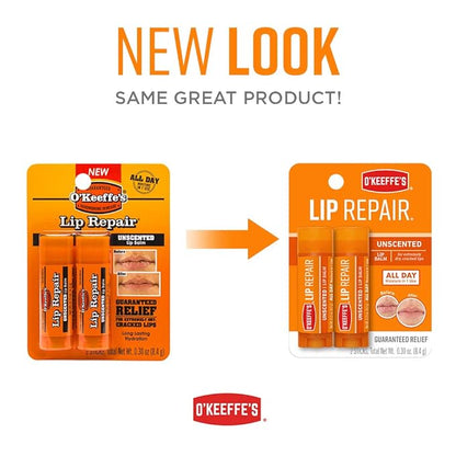 O'Keeffe's Unscented Lip Repair Lip Balm