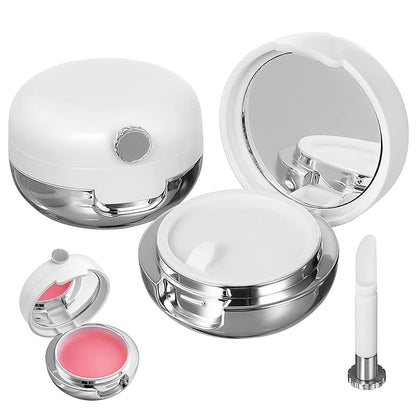 Beaupretty 2 Pieces Plastic Lips Balm Jars Empty