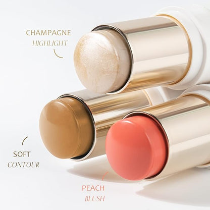 Trio Contour Sticks Set, Highlighter Stick & Bronzer of /1.6fl.oz 45g