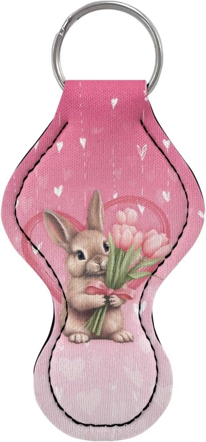 Chapstick Holder Keychain for Lipstick Lip Girls