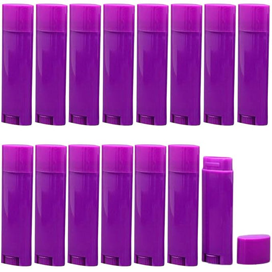 5ml 100Pcs Empty Oval Deodorant Lip Deodorants(Purple)