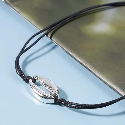 Boho Layered Suede Choker Necklace Black