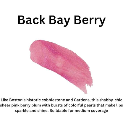 Back Bay Berry Lip Gloss (.25oz) - Naturally Refreshing Vegan Lip Gloss with Aloe and Vitmain C & E, Spearmint Extract