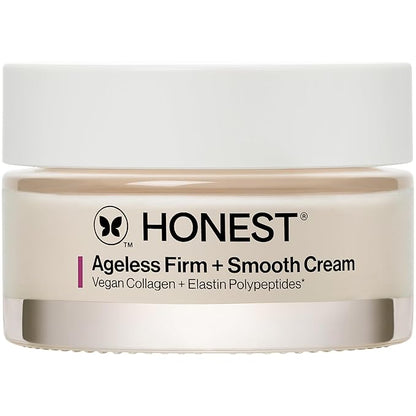Honest Beauty Ageless Firm and Smooth Cream | Powered by Vegan Collagen and Elastin Polypeptides | Firmer, Smoother Looking Skin | Fragrance Free, EWG Verified, Vegan, Cruelty-Free | 1.7 fl oz