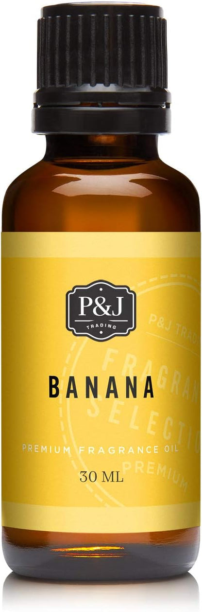 P&J Fragrance Oil - Banana Scent 30ml - Candle Scents, Soap Making, Diffuser Oil, Fresh Scents