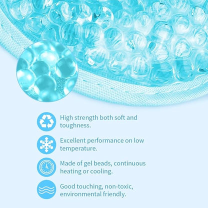 Cooling & Heating Eye Mask - Hot/Cold Use for Puffy Eyes, Headaches, Migraines, Sinus & Dark Circles (2 packs blue)