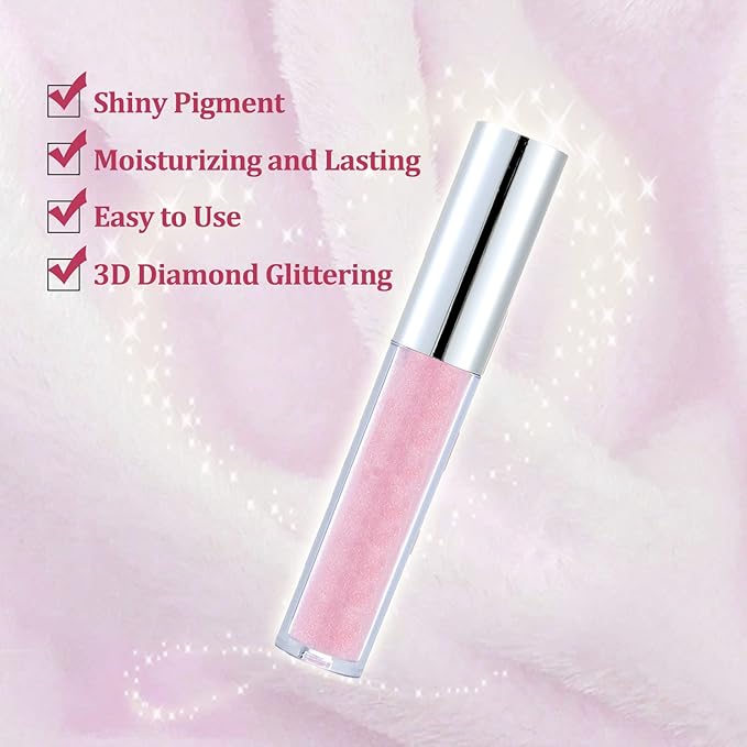 Metallic Lipsticks for Women, Glossy Lipstick Long Lasting Glossy