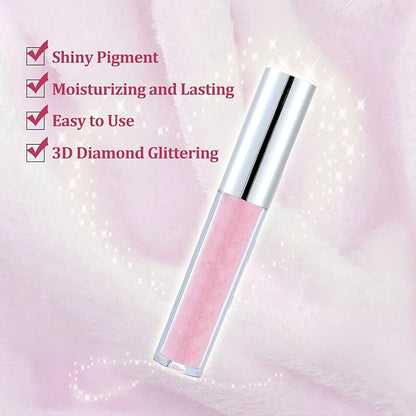 Metallic Lipsticks for Women, Glossy Lipstick Long Lasting Glossy