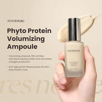 Phyto Protein Volumizing Serum – 15ml (0.5 fl oz) Facial Treatment with Botanical Extracts and Peptides – Skin Firming, Radiance Boost, Hydrating, Plumping, Tone Enhancing