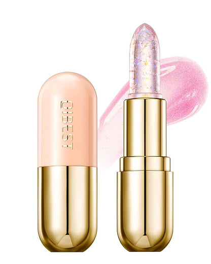 Glitter Balm Long Lasting PH Lipstick, Jelly Color Glitter