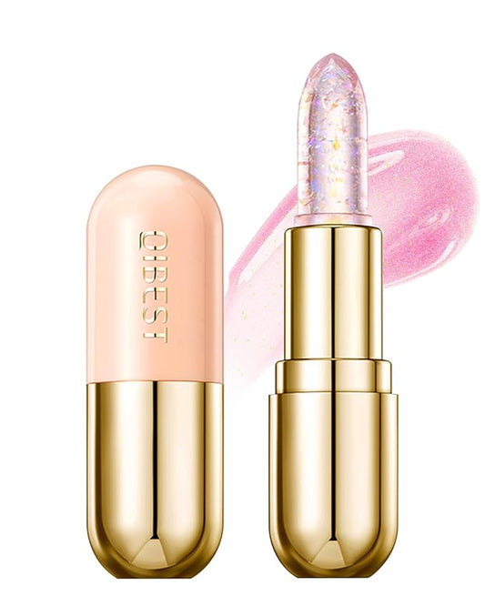 Glitter Balm Long Lasting PH Lipstick, Jelly Color Glitter