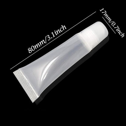Honbay 10PCS 8ml Refillable Clear Empty Lip Gloss Balm Containers Soft Empty Tubes