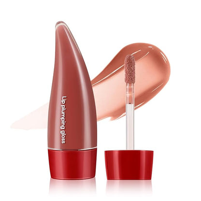 Plumping Lip Gloss,Lip Oil,Highly-Pigmented Lip Gloss,Non-Sticky Lip Stain,Long-Lasting,Moisturing Plumping