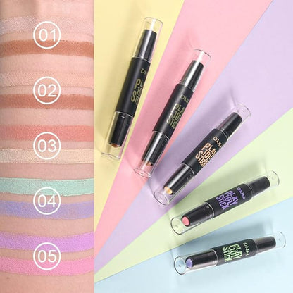 evpct 5Pcs 2In1 Face Cream Makeup Highlighter Highlight