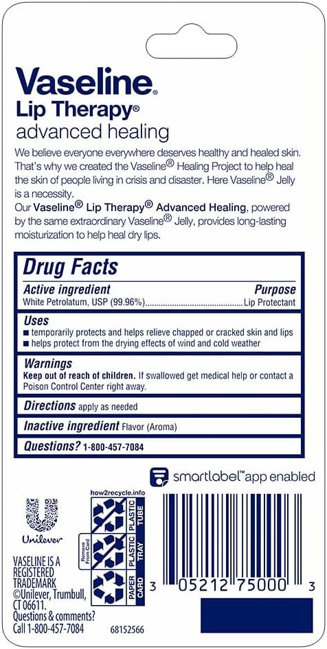 Vaseline Lip Therapy Lip Balm Tube,