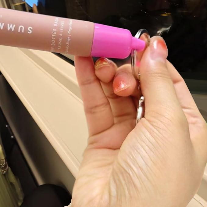 PIAOLGYI Keychain Cap for Summer Fridays,Lip Balm,Pink(ONLY